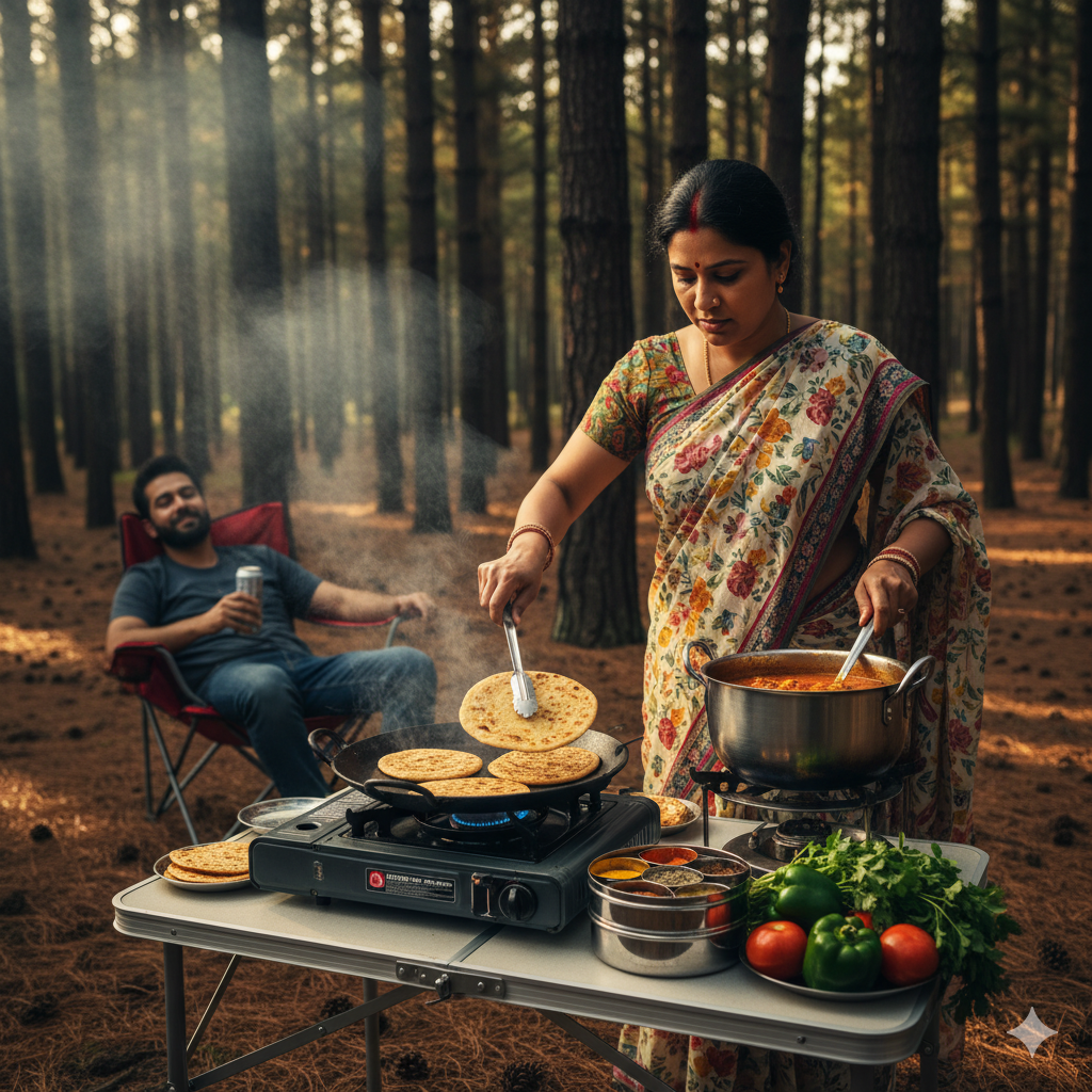 Curry in the wild: Parathas under the Pines